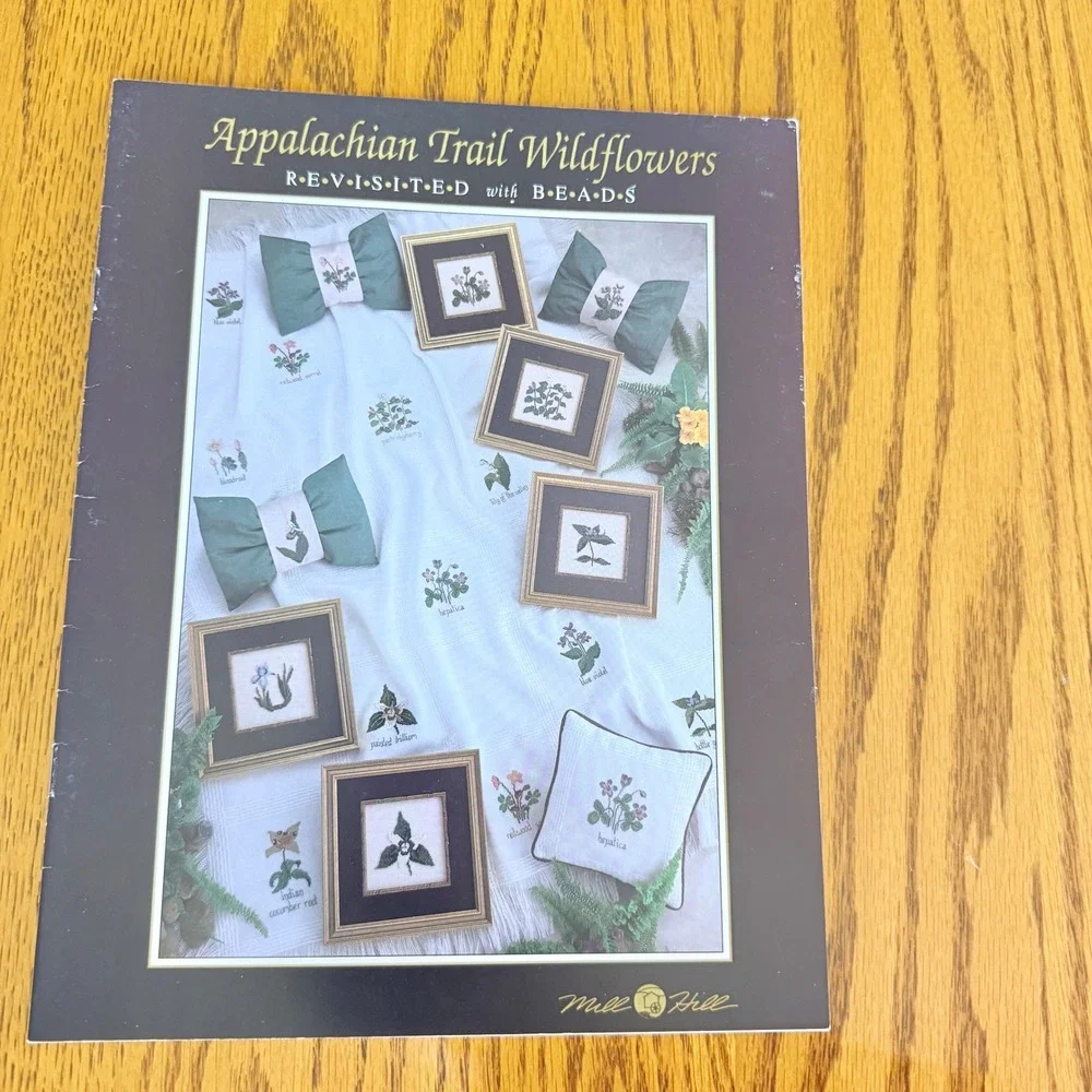 Cross‎ Stitch Pattern Appalachian Trail Wildflowers Counted Lot of 2 VTG